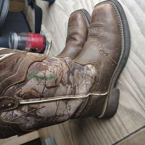 Justin Boots Brown Camo Combat & Moto Boots